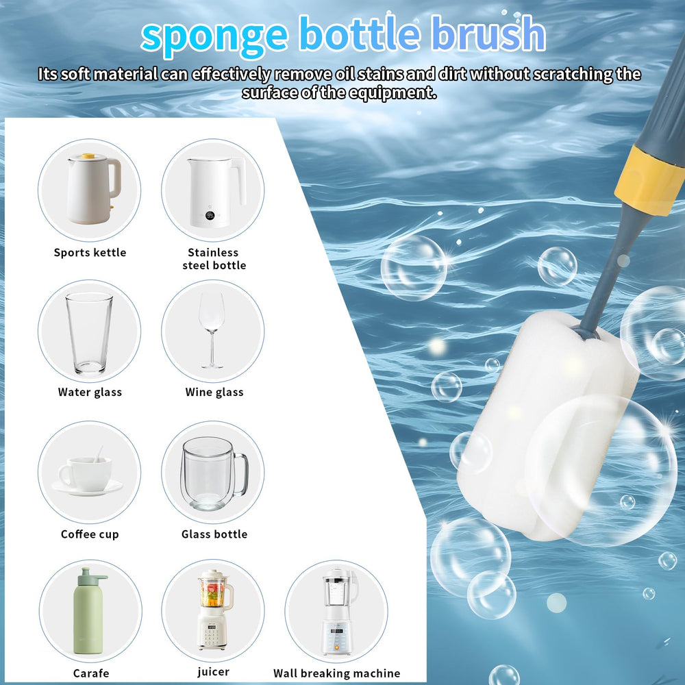 Cleansprite bottle brush hanging design with loop for easy drying and storage