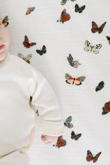 Clementine Kids butterfly crib sheet elastic corners for easy secure fit