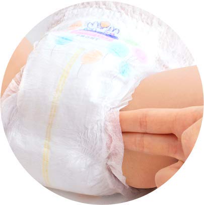 CleveAid Merries Kao diaper XL padding for absorbent protection in use.
