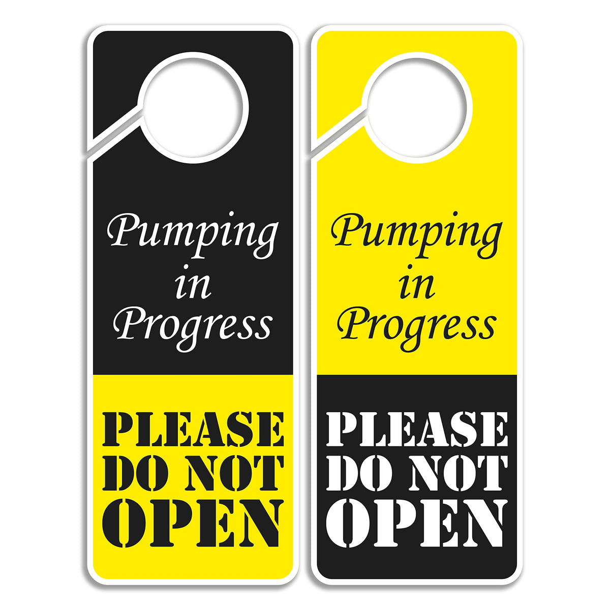 CLEVER SIGNS Do Not Disturb sign front view shows privacy during pumping