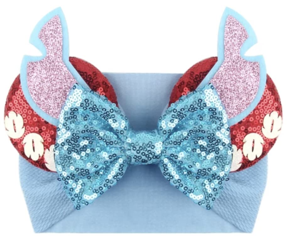 CLGIFT Minnie ears hairband for babies with sequin sparkle, ideal for photos.