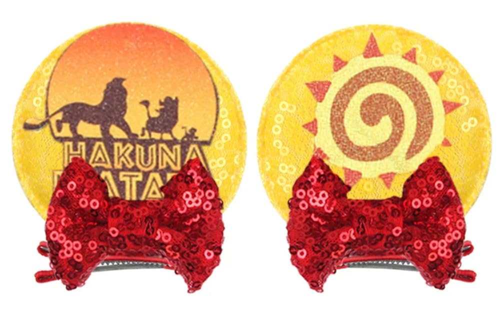 CLGIFT Minnie Baby Ears headband with Lion King clip, perfect for playful daily outfits.