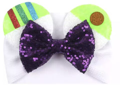 CLGIFT Minnie Ears Headband Buzz for babies and toddlers, sparkly two-sided sequins for photo moments