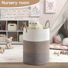 CLHMILY&Z 100L laundry basket full of clothes demonstrates roomy, breathable storage.