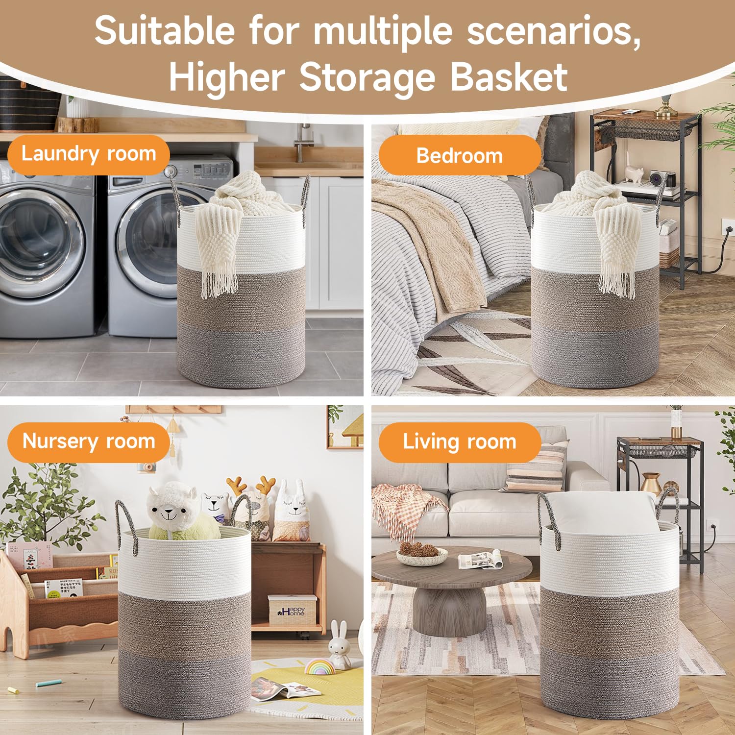 CLHMILY&Z 100L laundry basket in nursery with toys for clutter-free spaces.