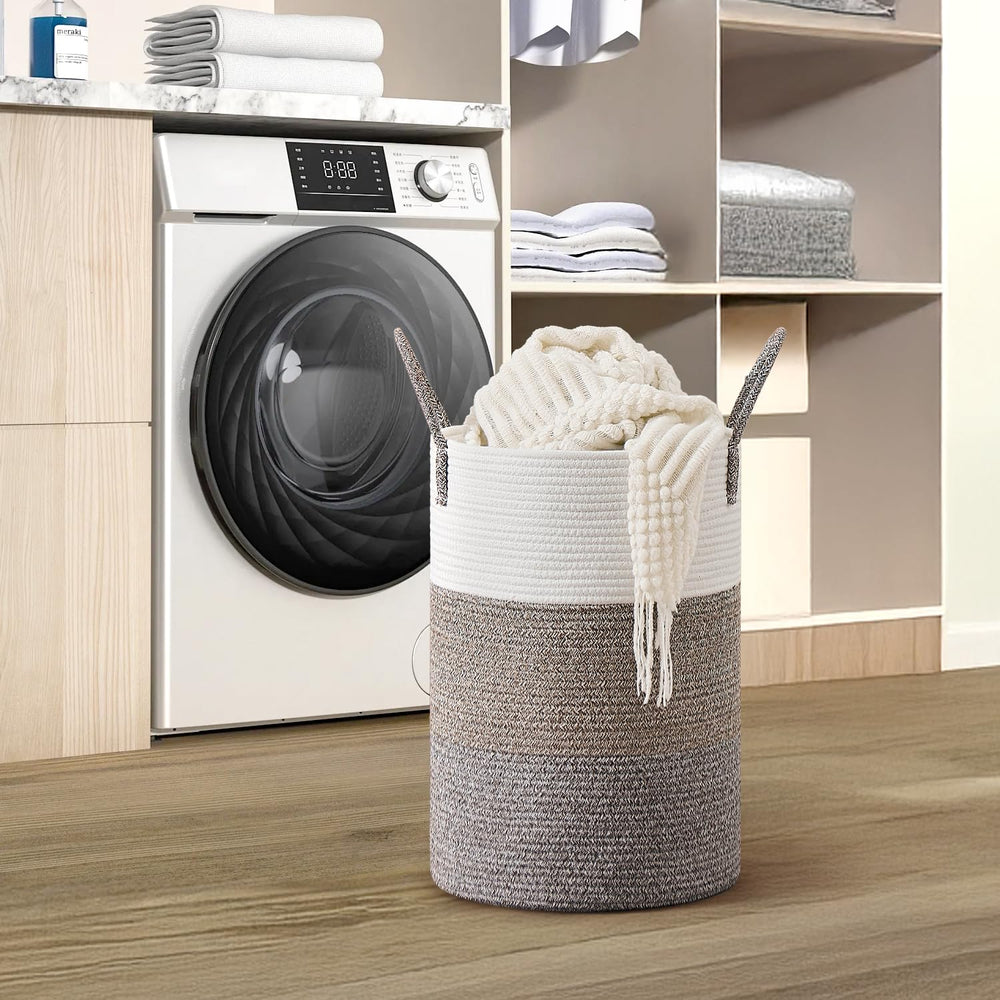 CLHMILY&Z laundry hamper with oversized handles for easy towel transport