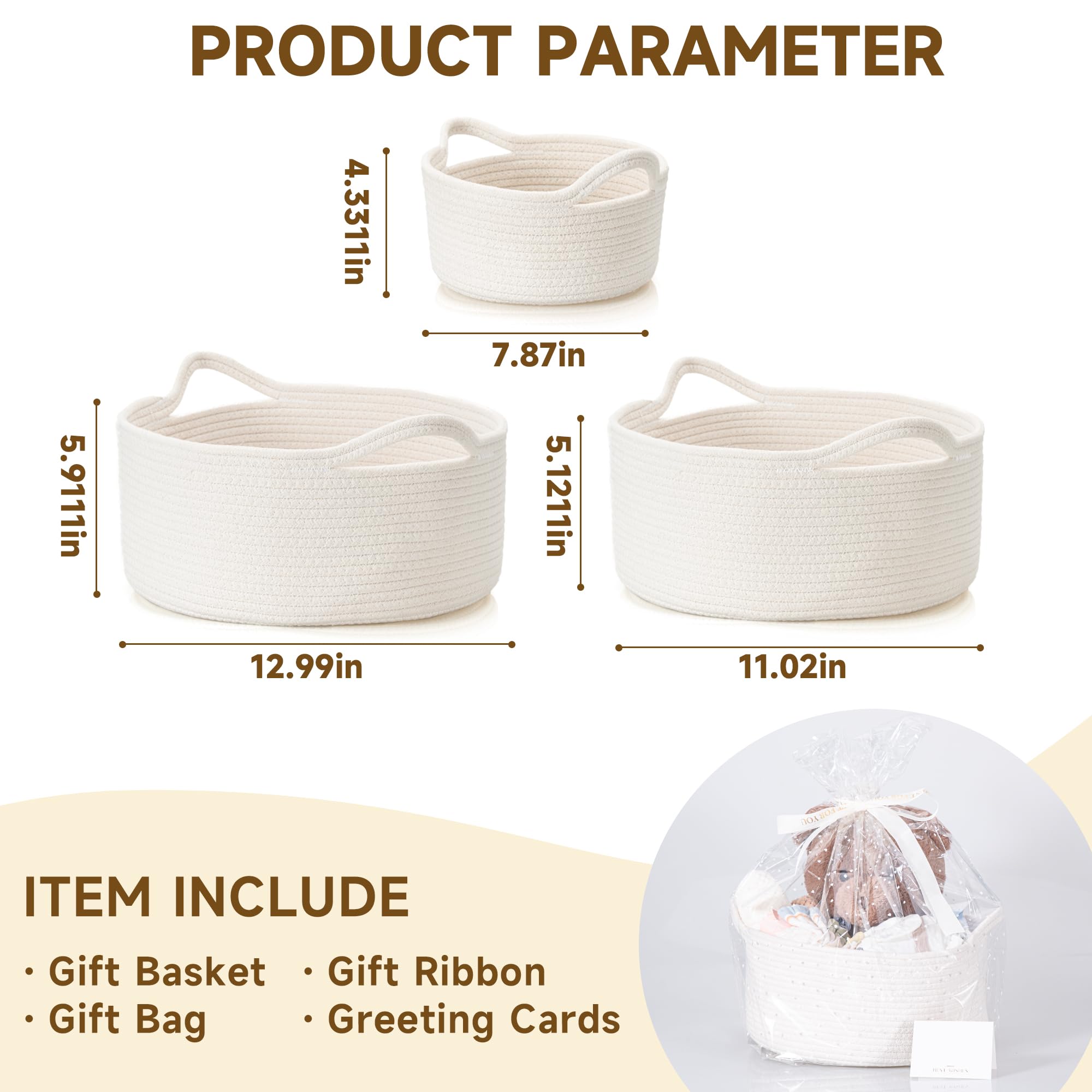 CLHMILY&Z handwoven basket with reinforced handles for durable daily use