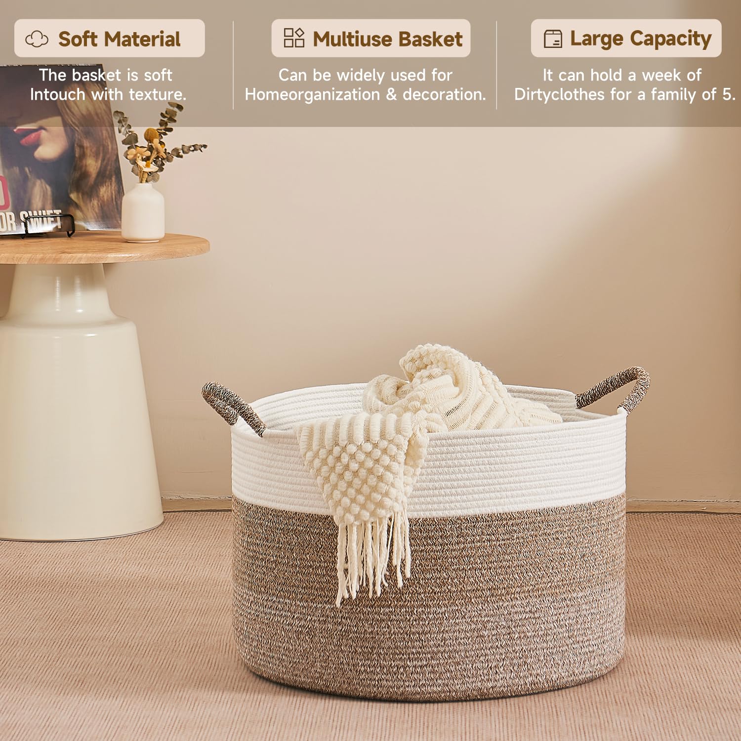 CLHMILY&Z Nursery storage bin for toy organization in a tidy closet