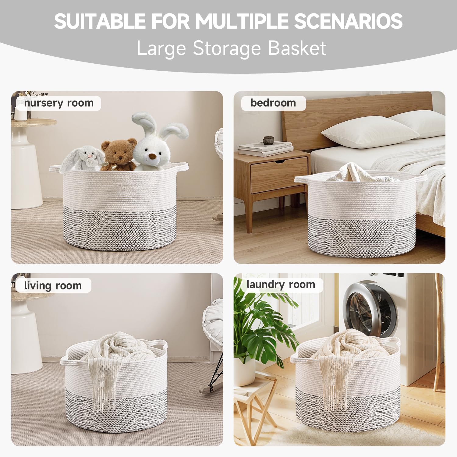 CLHMILY&Z versatile storage fits towels, linens, or seasonal items with breathable weave.