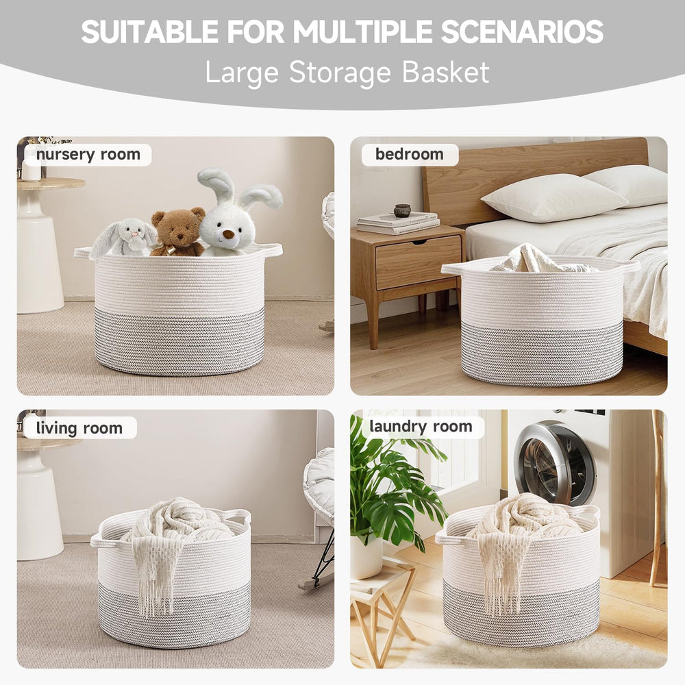 CLHMILY&Z versatile storage fits towels, linens, or seasonal items with breathable weave.