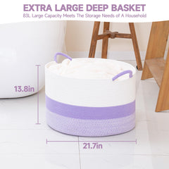 CLHMILY&Z basket holds towels in the bathroom, breathable and durable