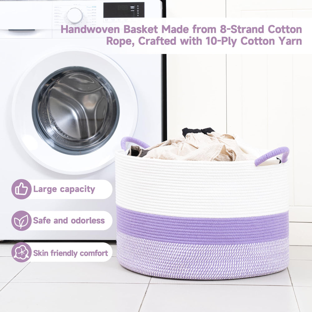 CLHMILY&Z basket features oversized handles for easy lifting
