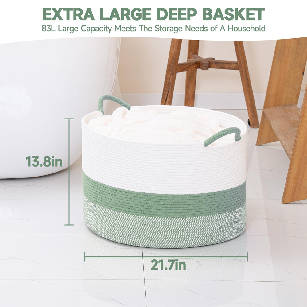 CLHMILY&Z basket for bathroom towels keeps essentials neatly tucked away.