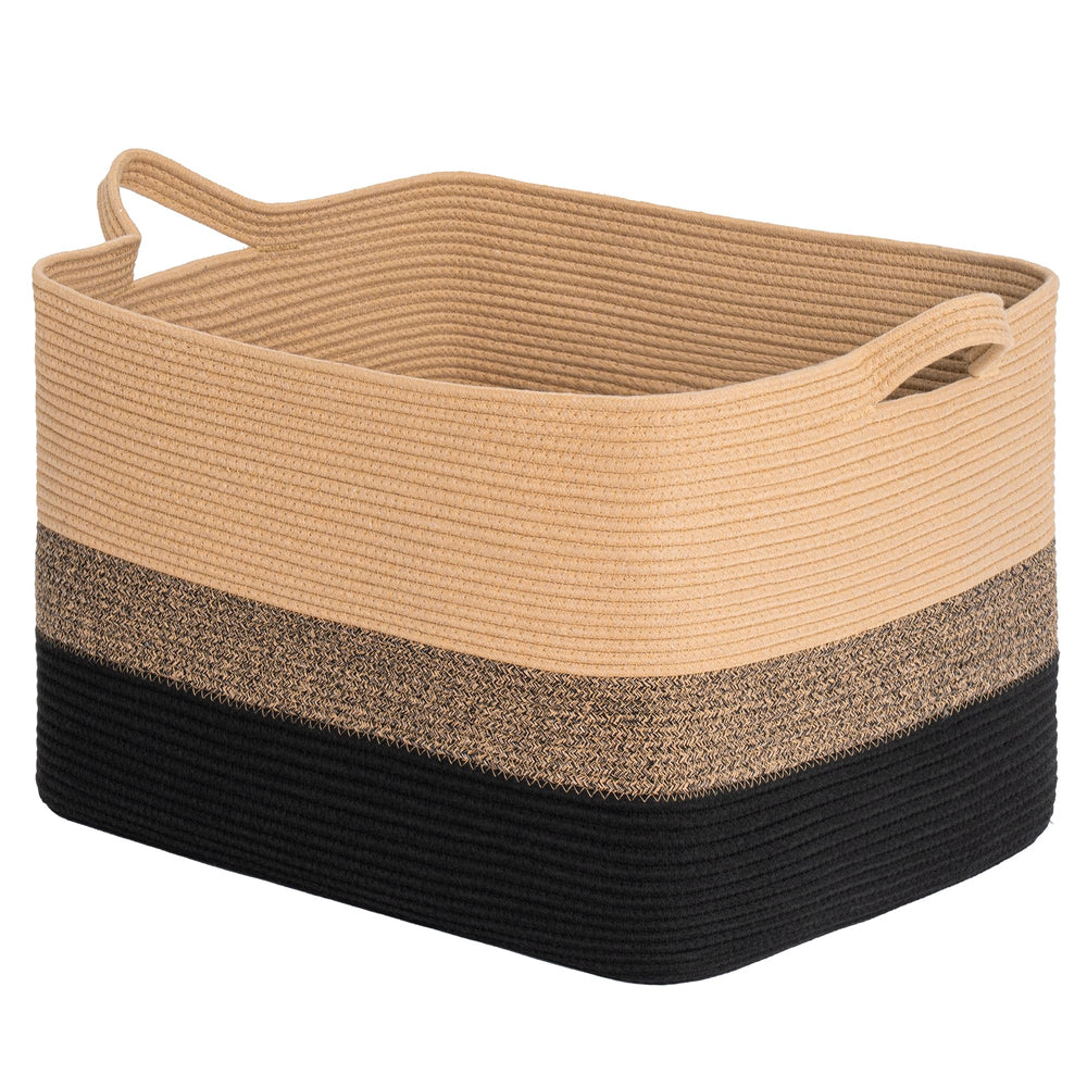 CLHMILY&Z square basket eco-friendly cotton rope material supports sustainable home storage.