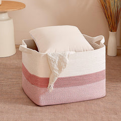 CLHMILY&Z square basket handles close-up highlighting easy-move portability