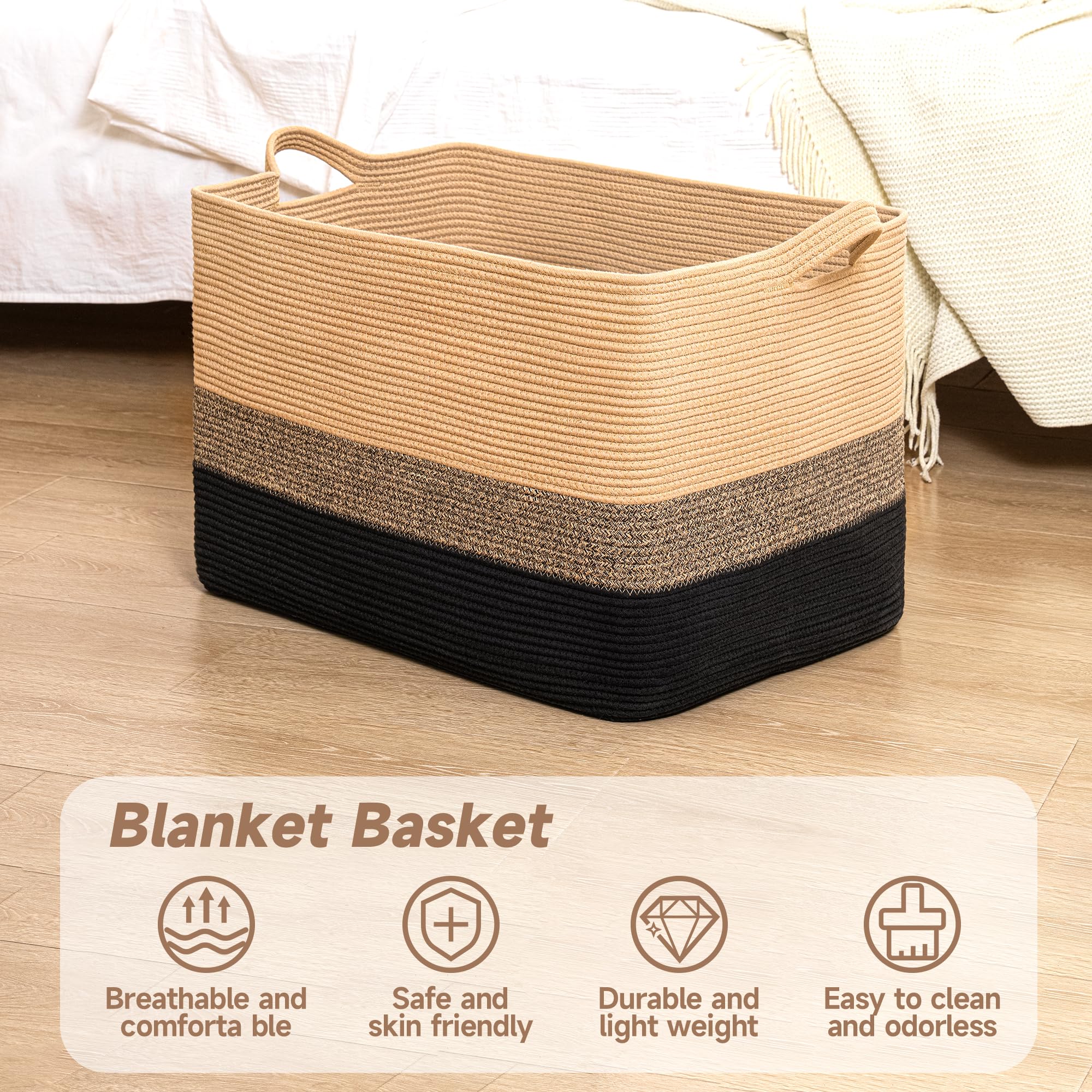CLHMILY&Z square basket portable-move-easy emphasizes lightweight handling for busy homes.