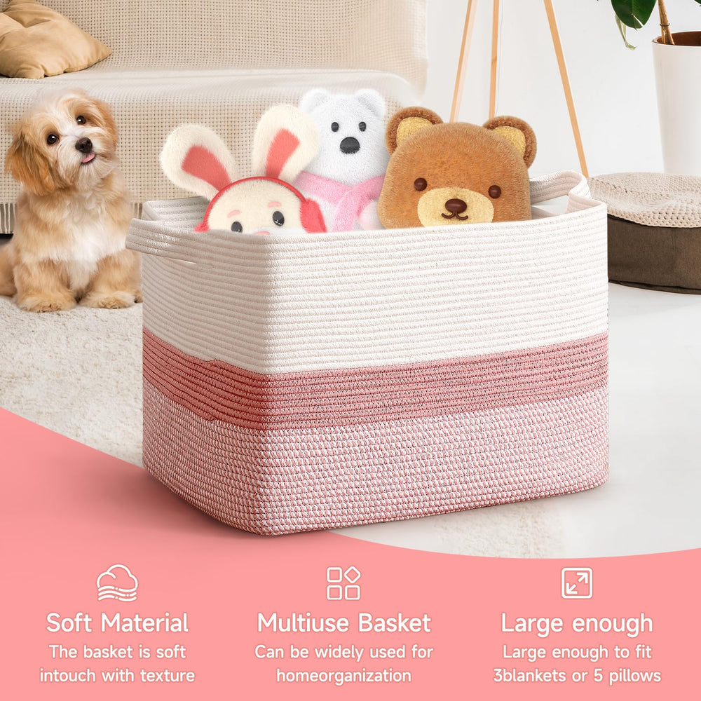 CLHMILY&Z square basket filled with toys in kids room for organization