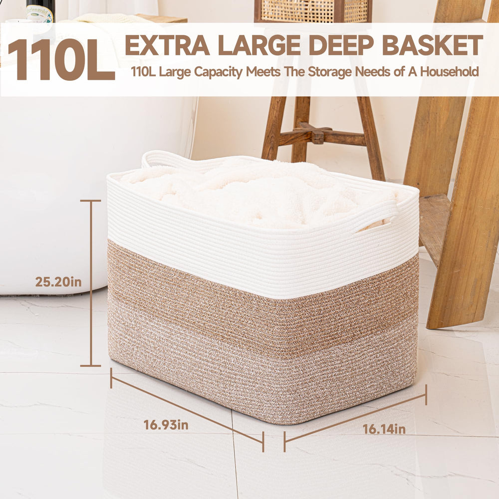 CLHMILY&Z eco-friendly basket natural cotton rope adds sustainable storage.