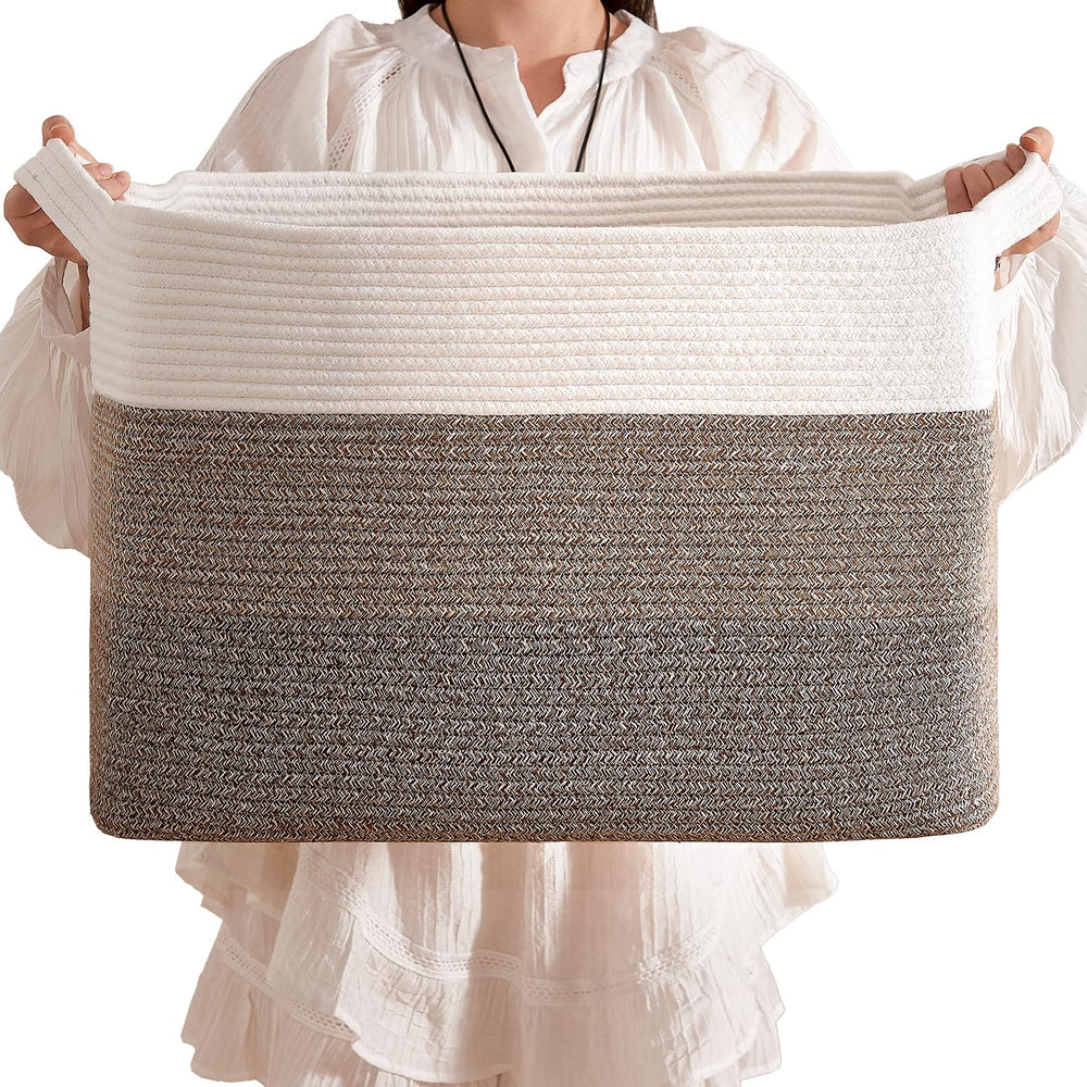 CLHMILY&amp;Z stylish basket-front-view shows large 85L capacity for toy organization