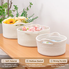 CLHMILY&Z three-pack baskets ideal for organizing toys, books, and cosmetics