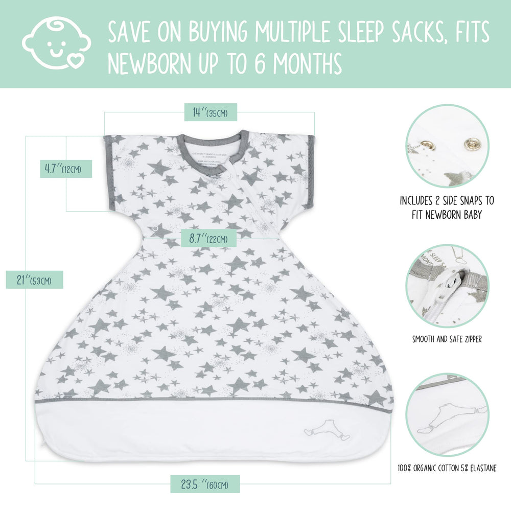 Clickyhips Swaddle Sack organic cotton fabric feels soft on skin