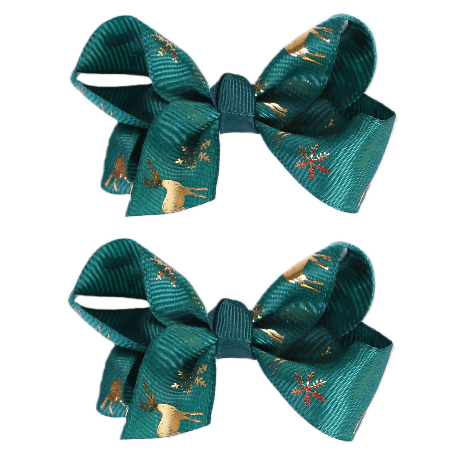 Clipband 3-inch Christmas hair bow on an alligator clip—festive toddler hairstyle accessory.