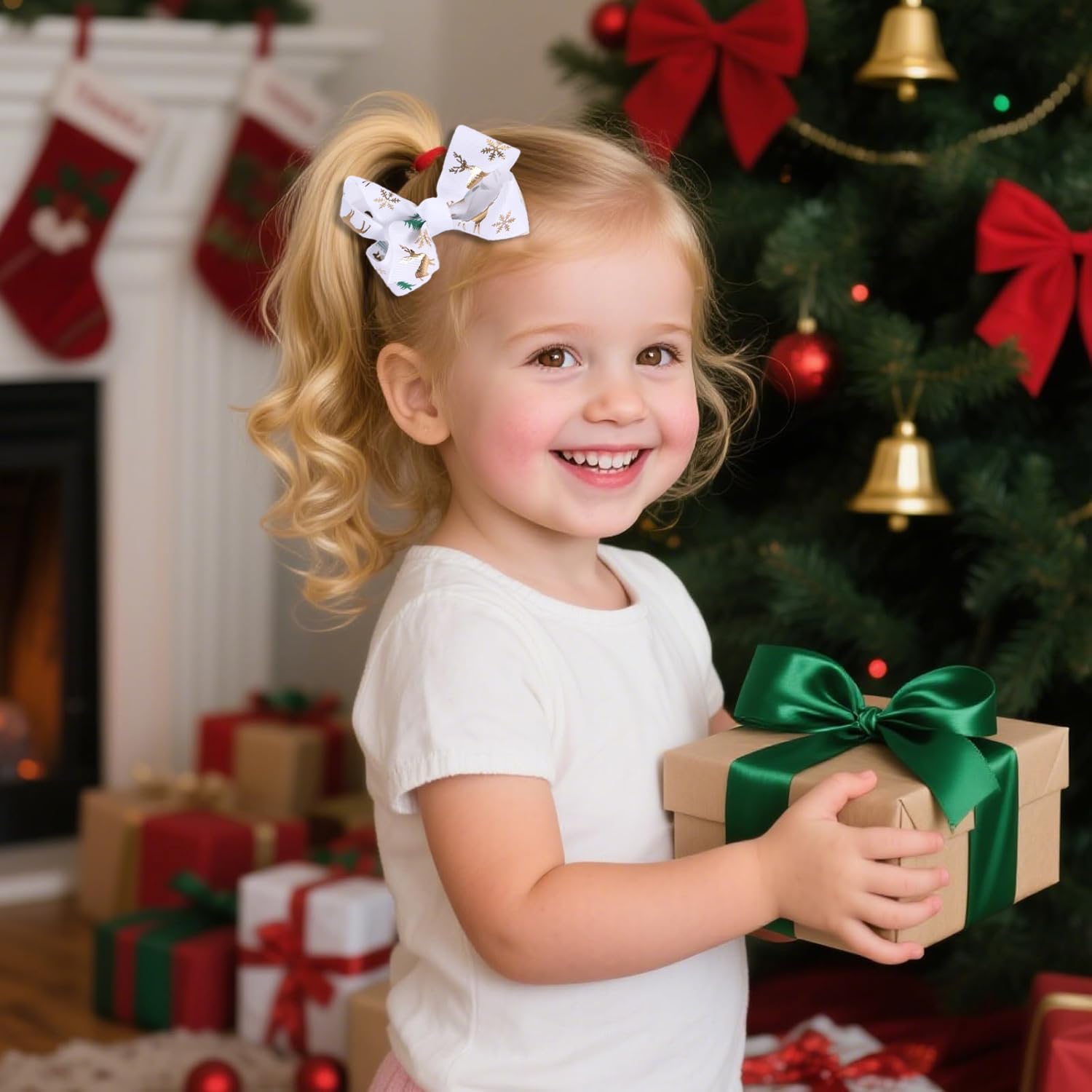 Clipband durable alligator clip keeps bows in place during pigtails and braids