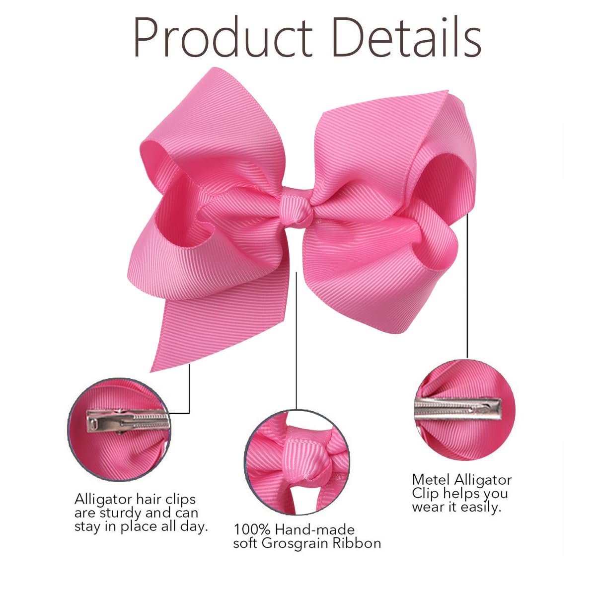 Clipband back-to-school hair bows on a girl ready for daily use.