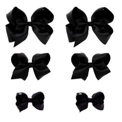 Clipband Black Bows 6-pack packaging showcases vibrant variety and ready-to-wear accessories.