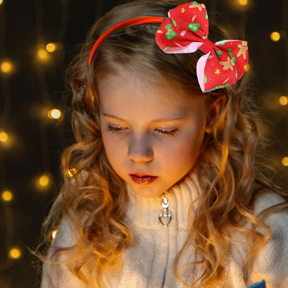 Clipband Christmas bow clip red-2 versatile clip for parties and family gatherings.