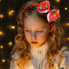 Clipband Christmas bow clip red-2 versatile clip for parties and family gatherings.