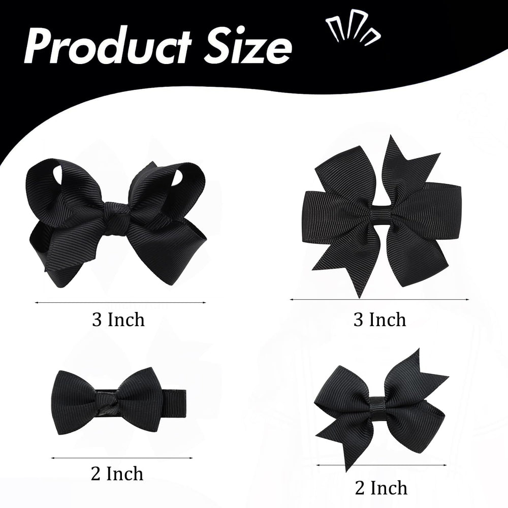 Clipband eight-piece hair accessories set in black for versatile baby fashion.