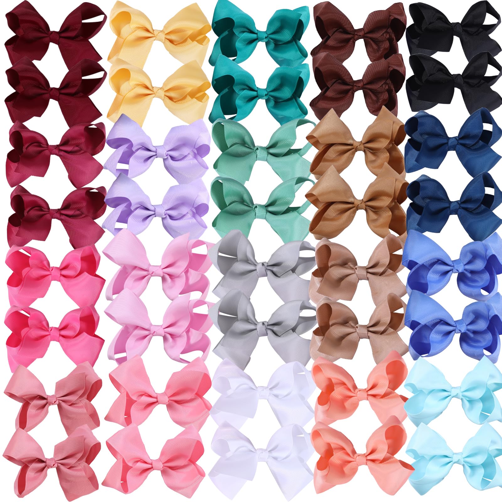 Clipband gift-pack hair bows highlighting perfect present for birthdays or baby shower.