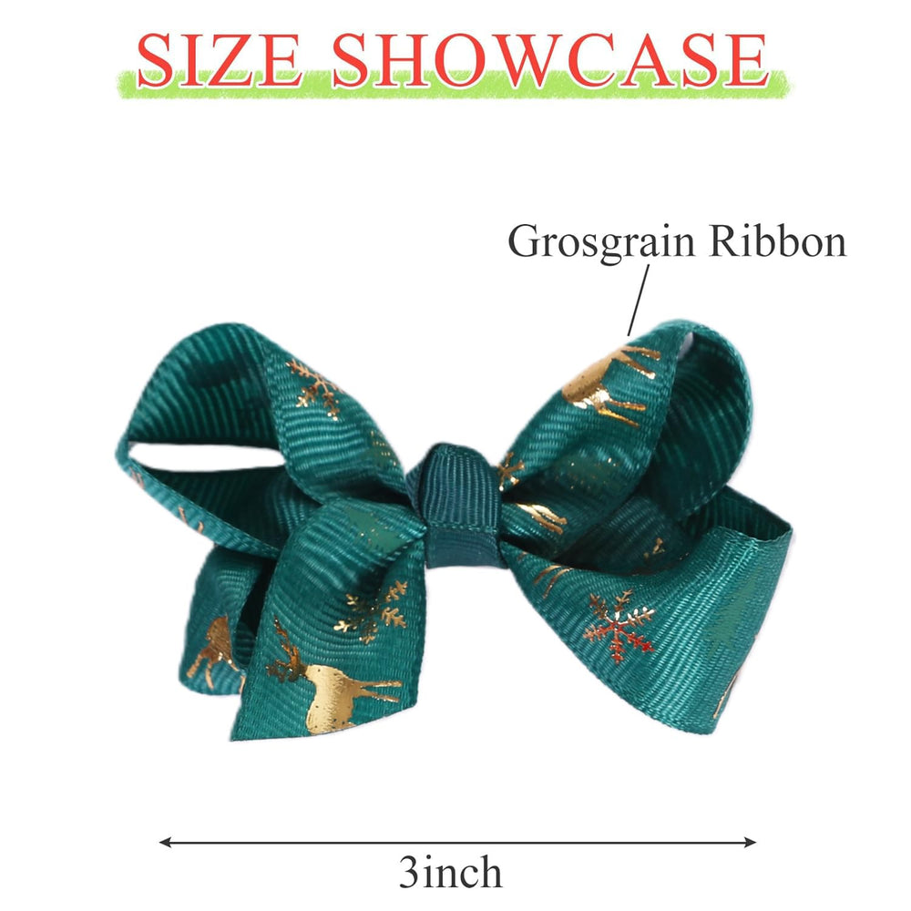 Clipband hair bow gift ready packaging for Christmas gifting.