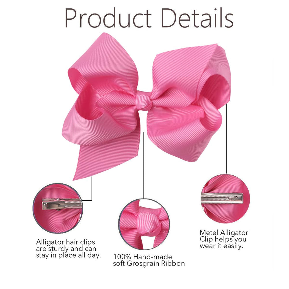 Clipband hair bows alligator clip detail showing sturdy grip and easy attachment