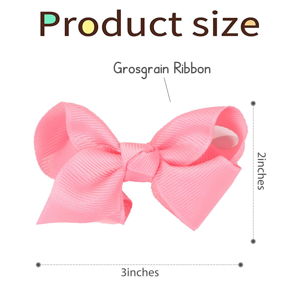 Clipband hair bows styled with a ponytail, adding a bright accessory for school