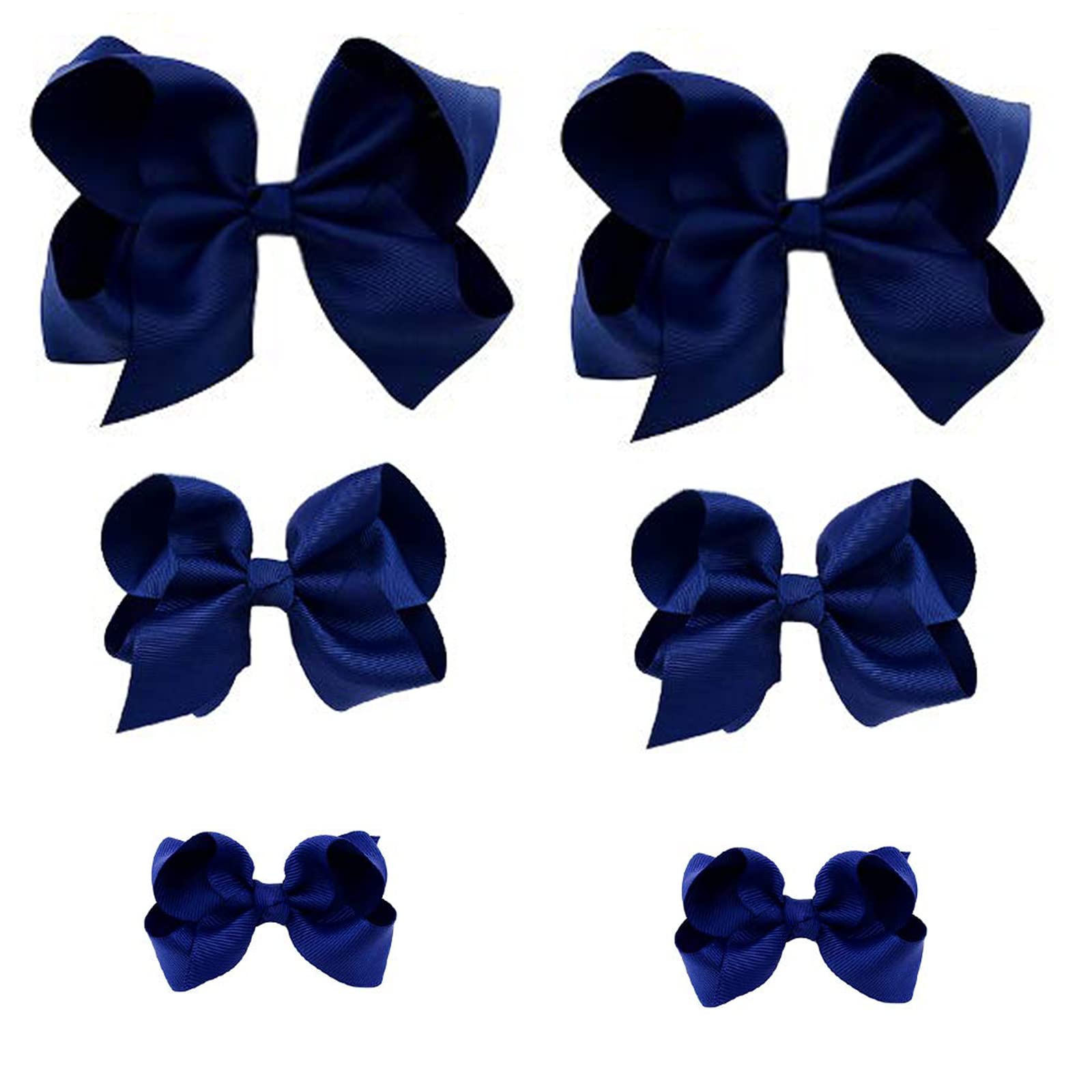 Clipband Navy Bows closeup highlights durable grosgrain texture for everyday style.