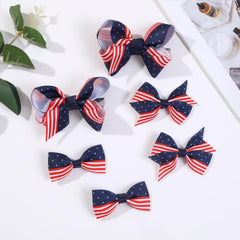 Clipband toddler hair bows on secure alligator clips for active days.