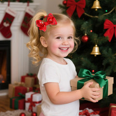 Clipband grosgrain bow on toddler clip adds comfortable, tangle-free wear for daily outfits.