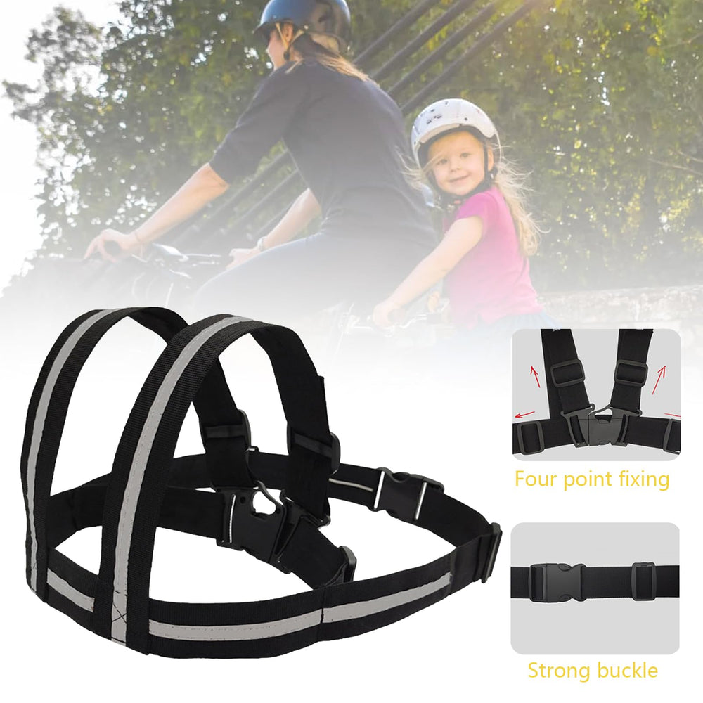 Clobeau reflective strip on harness improves nighttime visibility