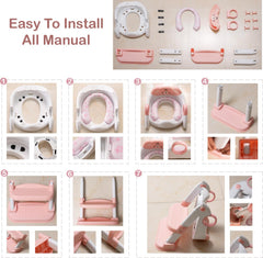 Clock King potty seat foldable design makes storage and travel easy.