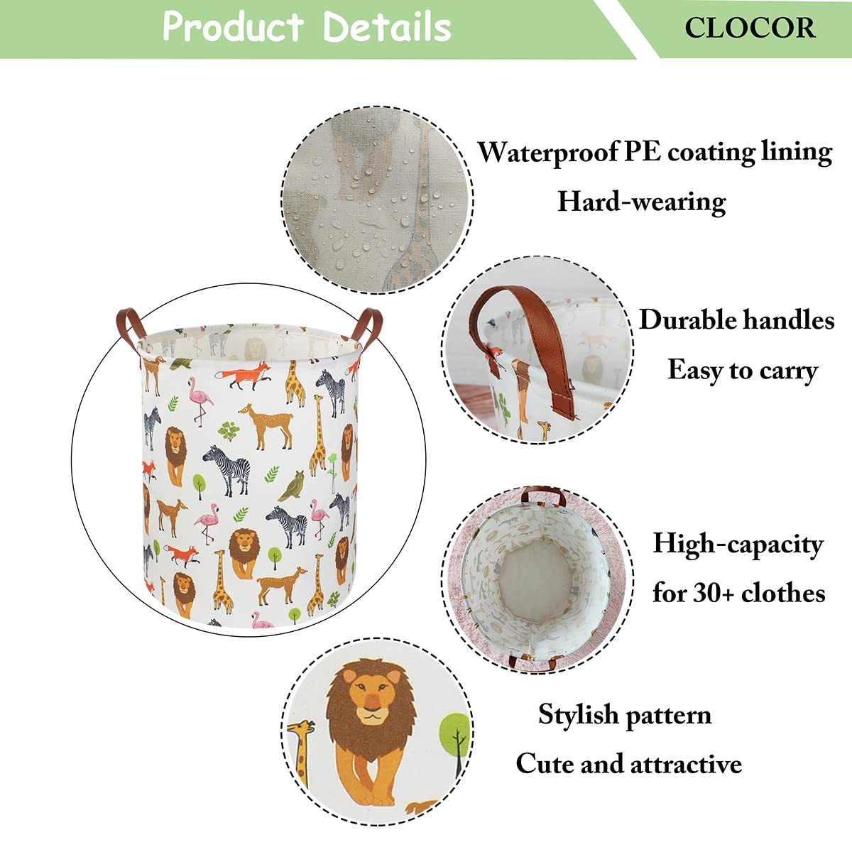 CLOCOR baby hamper ideal for plush toys and blankets in a nursery.