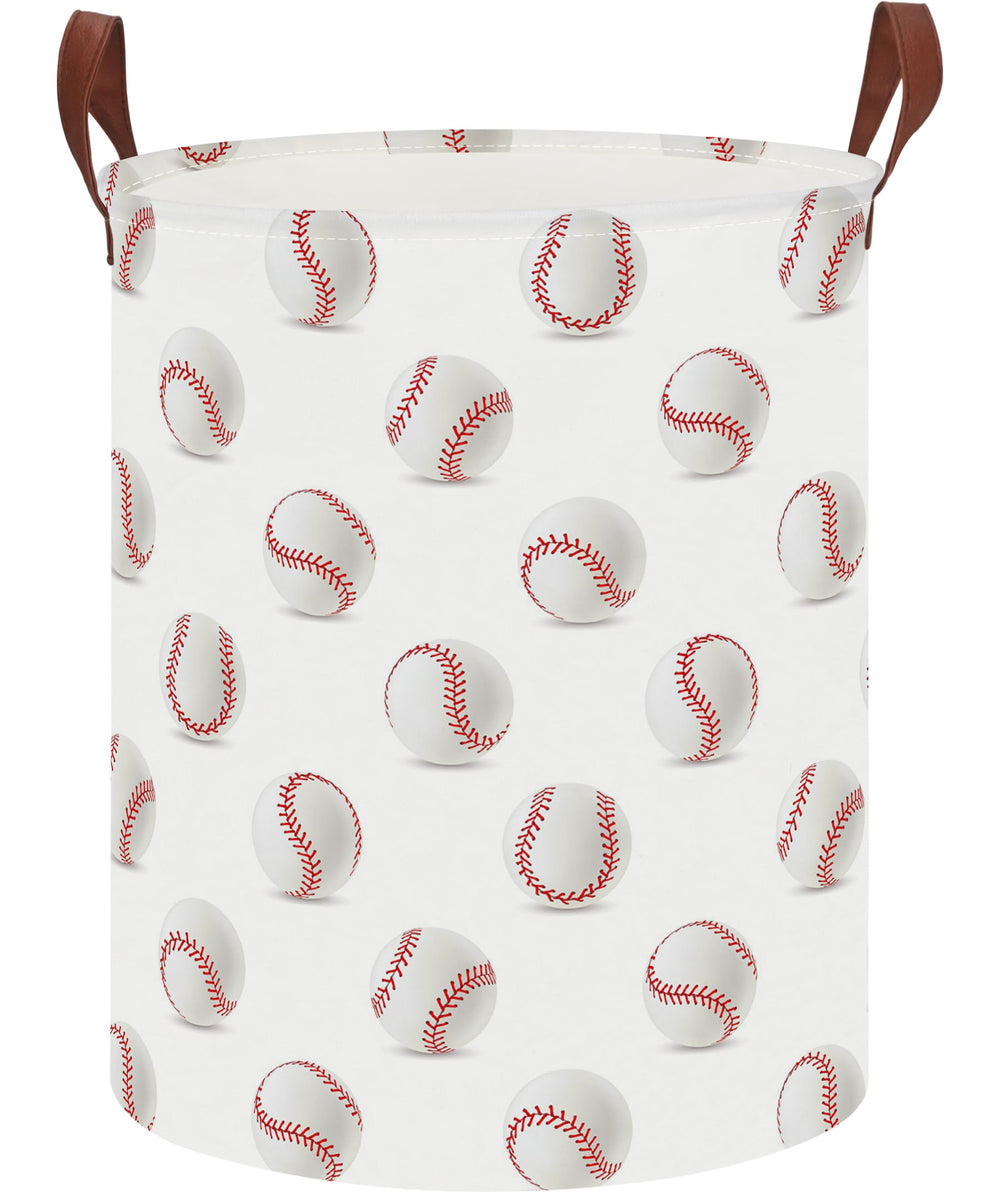 CLOCOR baseball laundry basket ready for toy storage and quick laundry sorting.