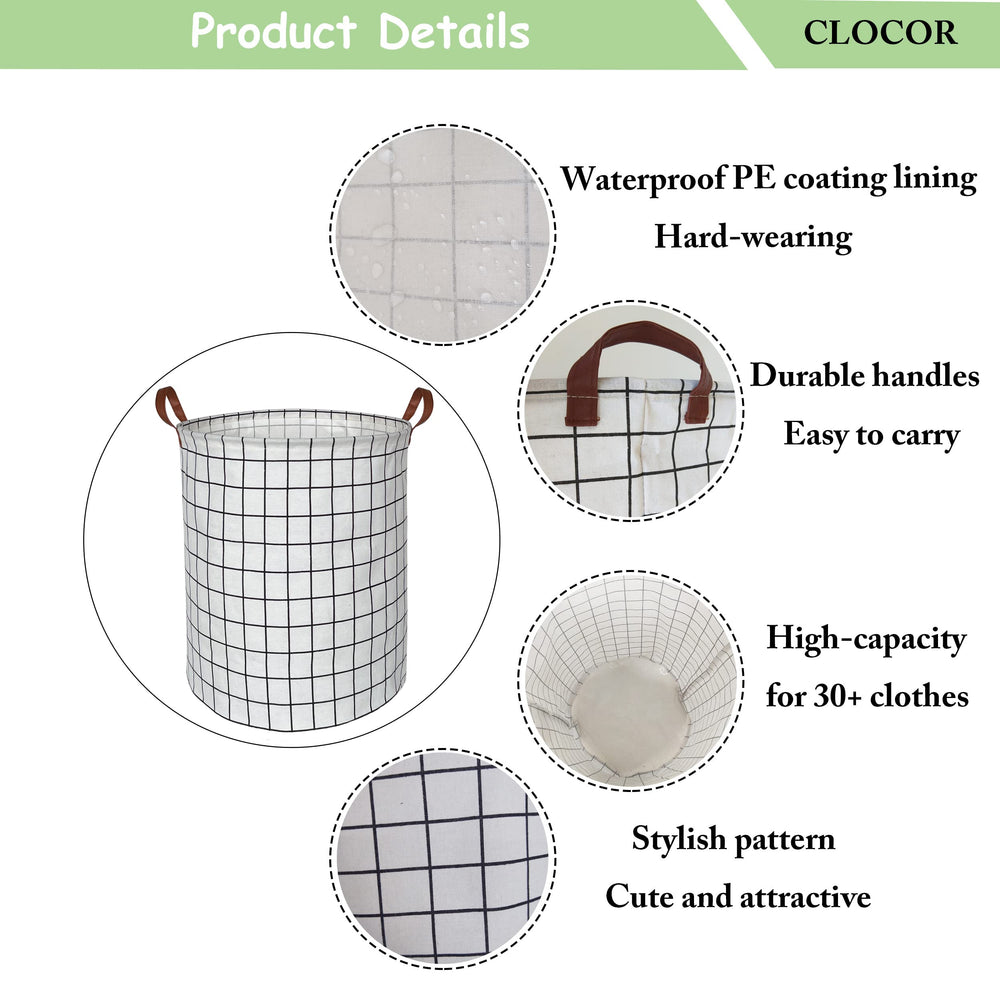 CLOCOR laundry storage hamper with waterproof lining contains damp items