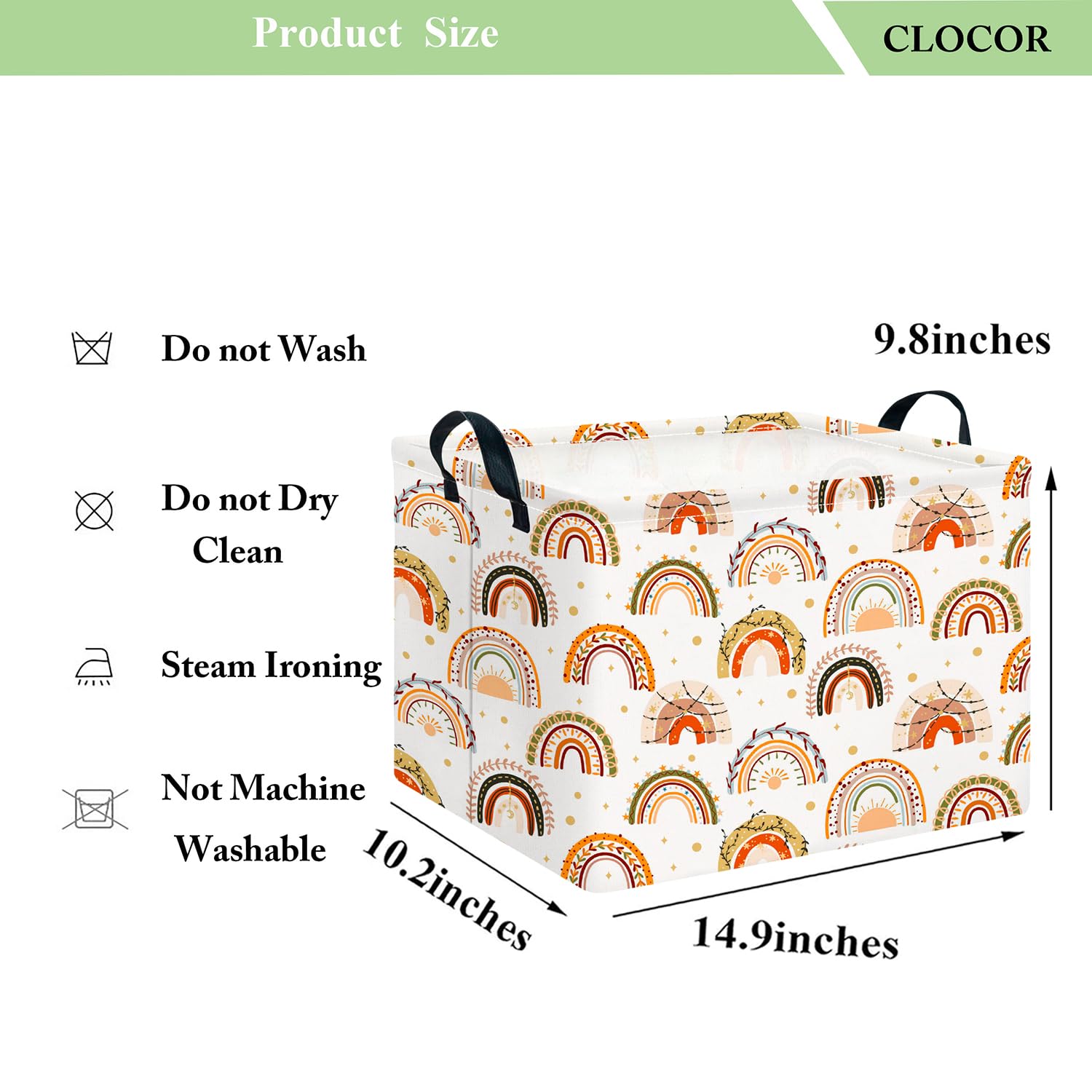 CLOCOR handle detail shows reinforced straps for easy carrying and portability.