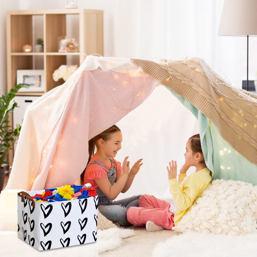 Clocor Heart Rectangular Basket open, collapsible design for space saving.
