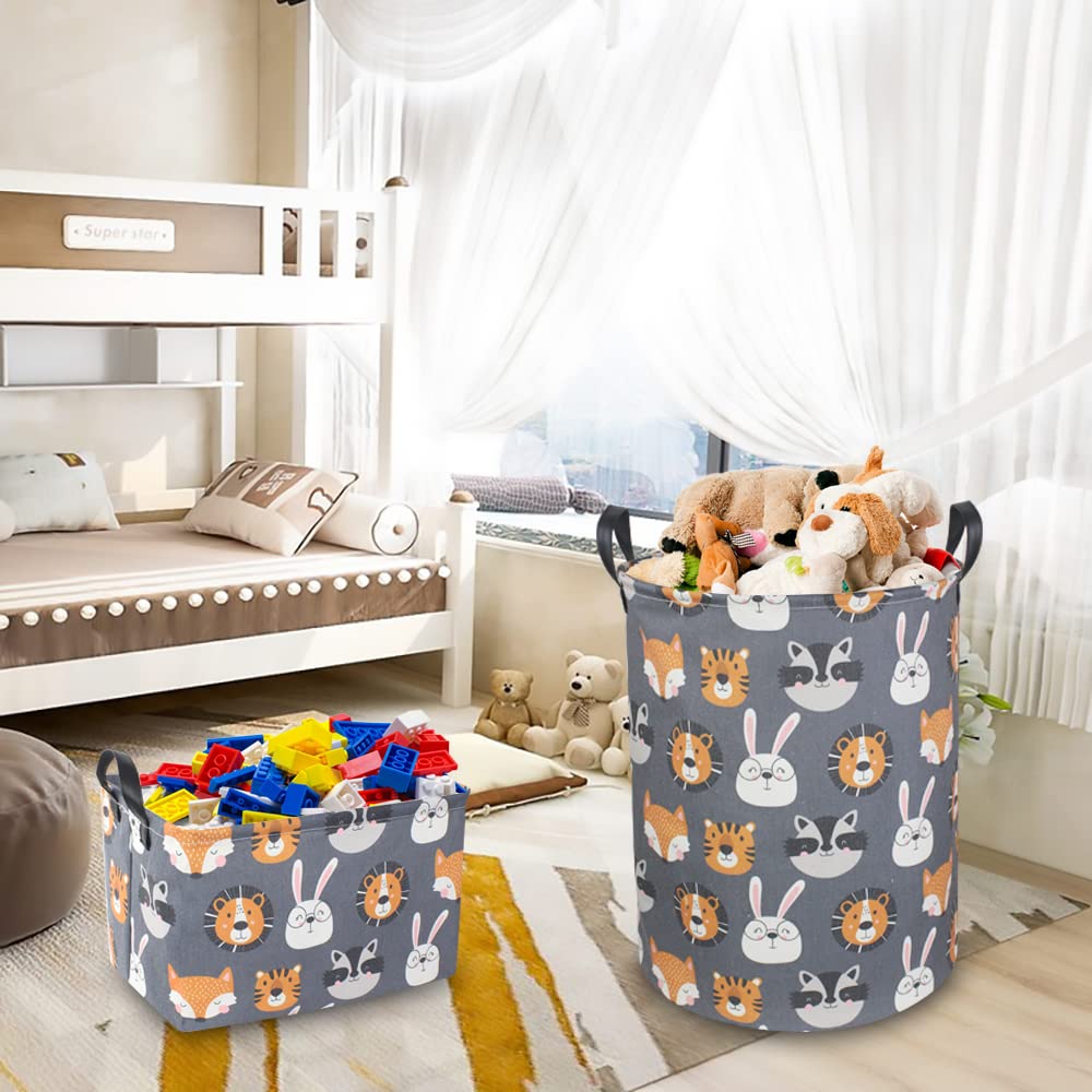 CLOCOR Kids Laundry Basket with animal-head design adds playful decor.