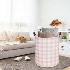 CLOCOR Kids Laundry Basket pink grid stored toys demonstrates versatile nursery organization