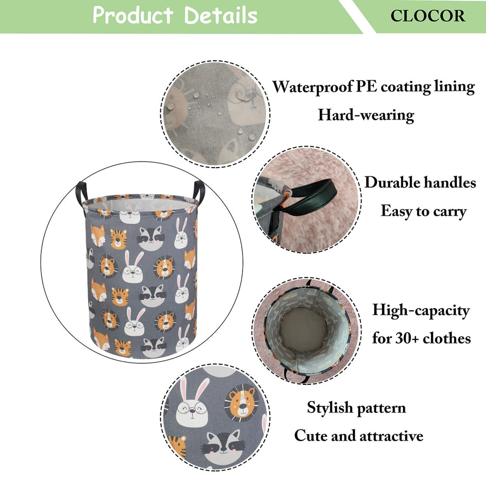 CLOCOR Laundry Basket shown in a child’s room promotes neat organization and tidy spaces.