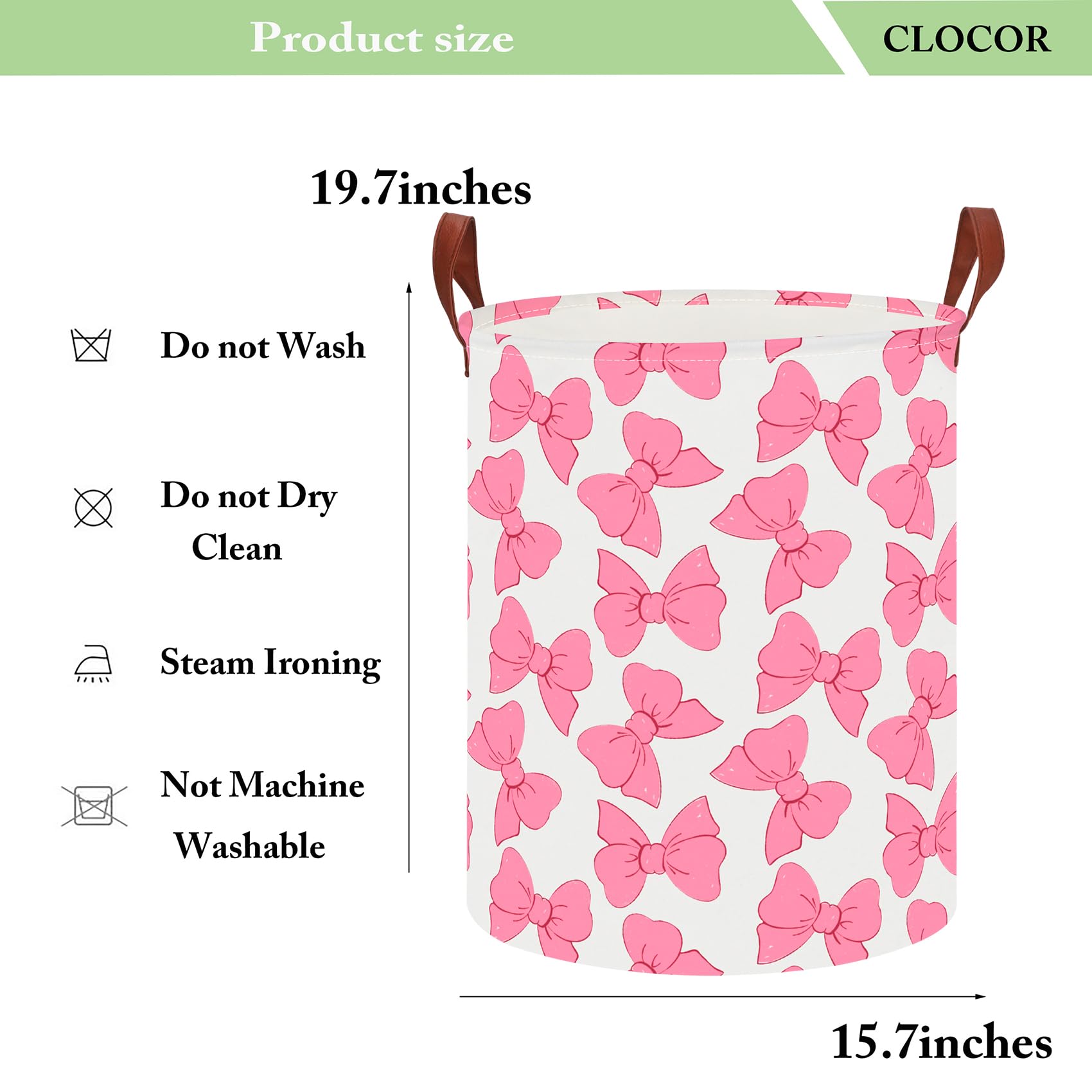 CLOCOR large laundry basket side view showing collapsible design for space-saving storage